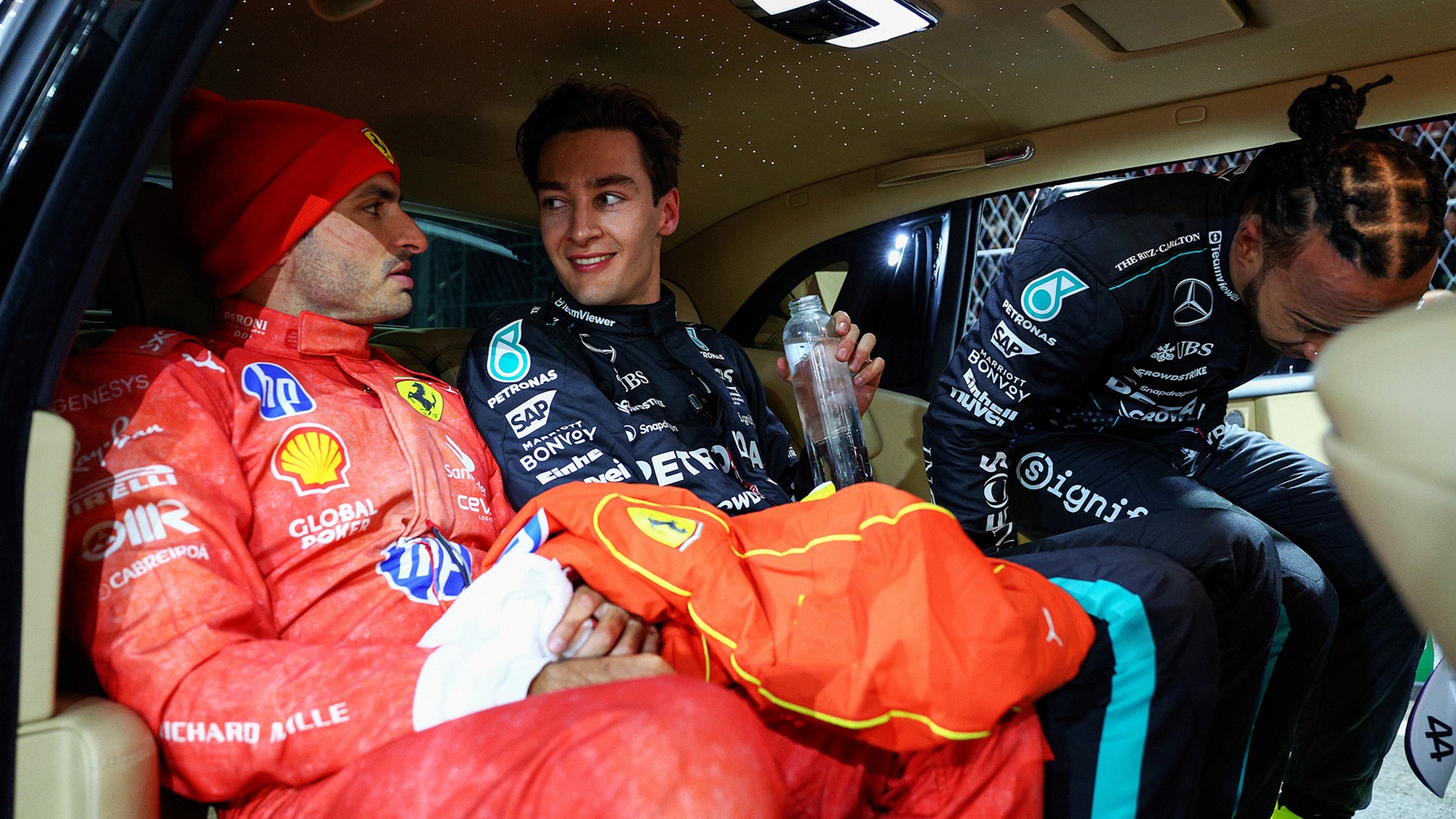 2024-11-23 Russell Hamilton Sainz F1 Formula 1