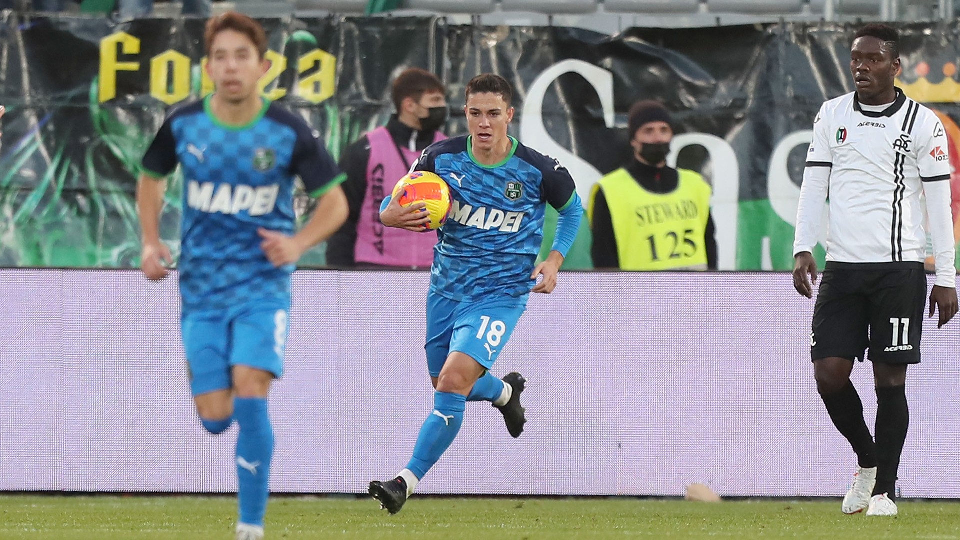 Serie A TIM2021-22, Giacomo Raspadori in Spezia-Sassuolo 2-2