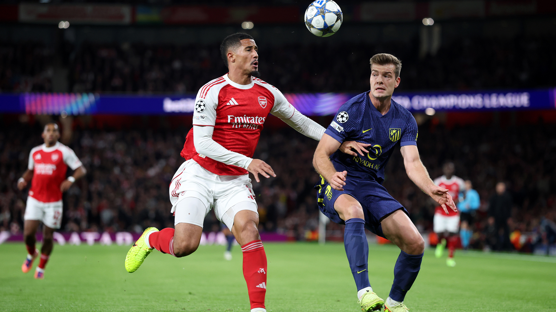 William Saliba Alexander Sörloth Arsenal Atletico Madrid UEFA Champions League 21102025