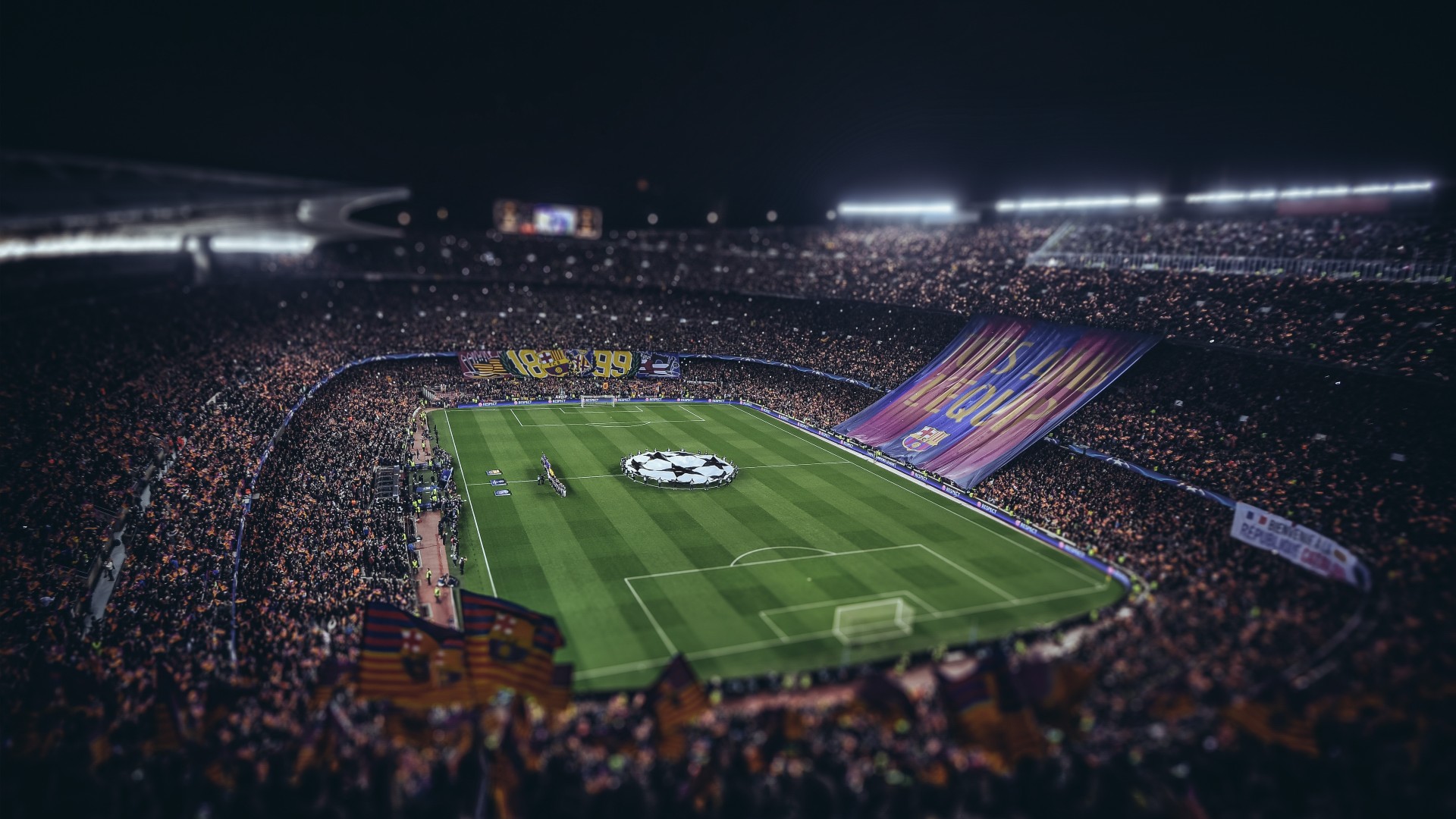 Camp Nou Night Nacht FC Barcelona Champions League Stadion