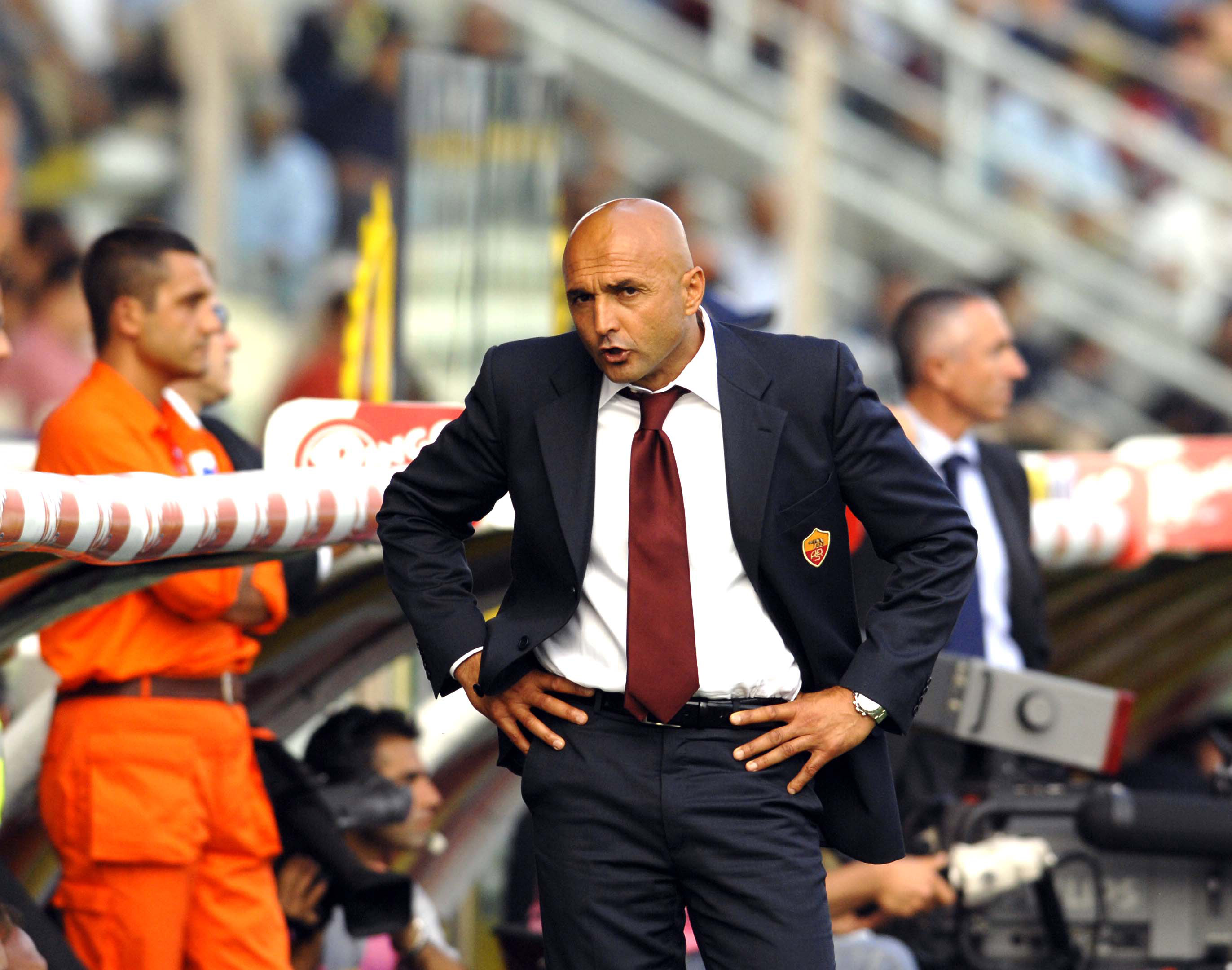 Luciano Spalletti sulla panchina della Roma