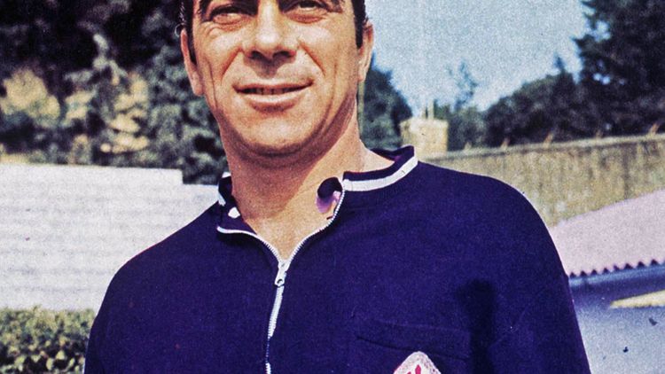 Bruno Pesaola con la tuta della Fiorentina