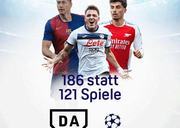 Champions League neuer Modus 2024 animated Banner