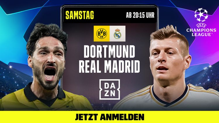 BVB Borussia Dortmund Real Madrid Champions League Asset Jetzt anmelden Samstag