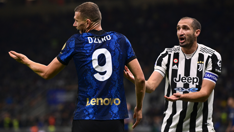Edin Dzeko Giorgio Chiellini Inter Mailand Juventus Turin Serie A 24102021