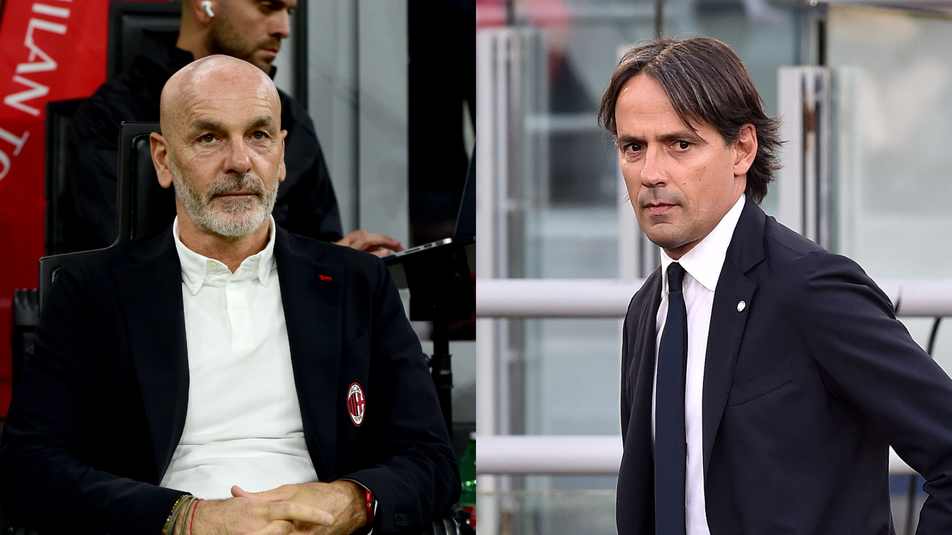 Pioli e Simone Inzaghi, Milan-Inter