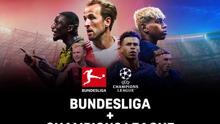 Bundesliga Champions League in einem Abo Banner