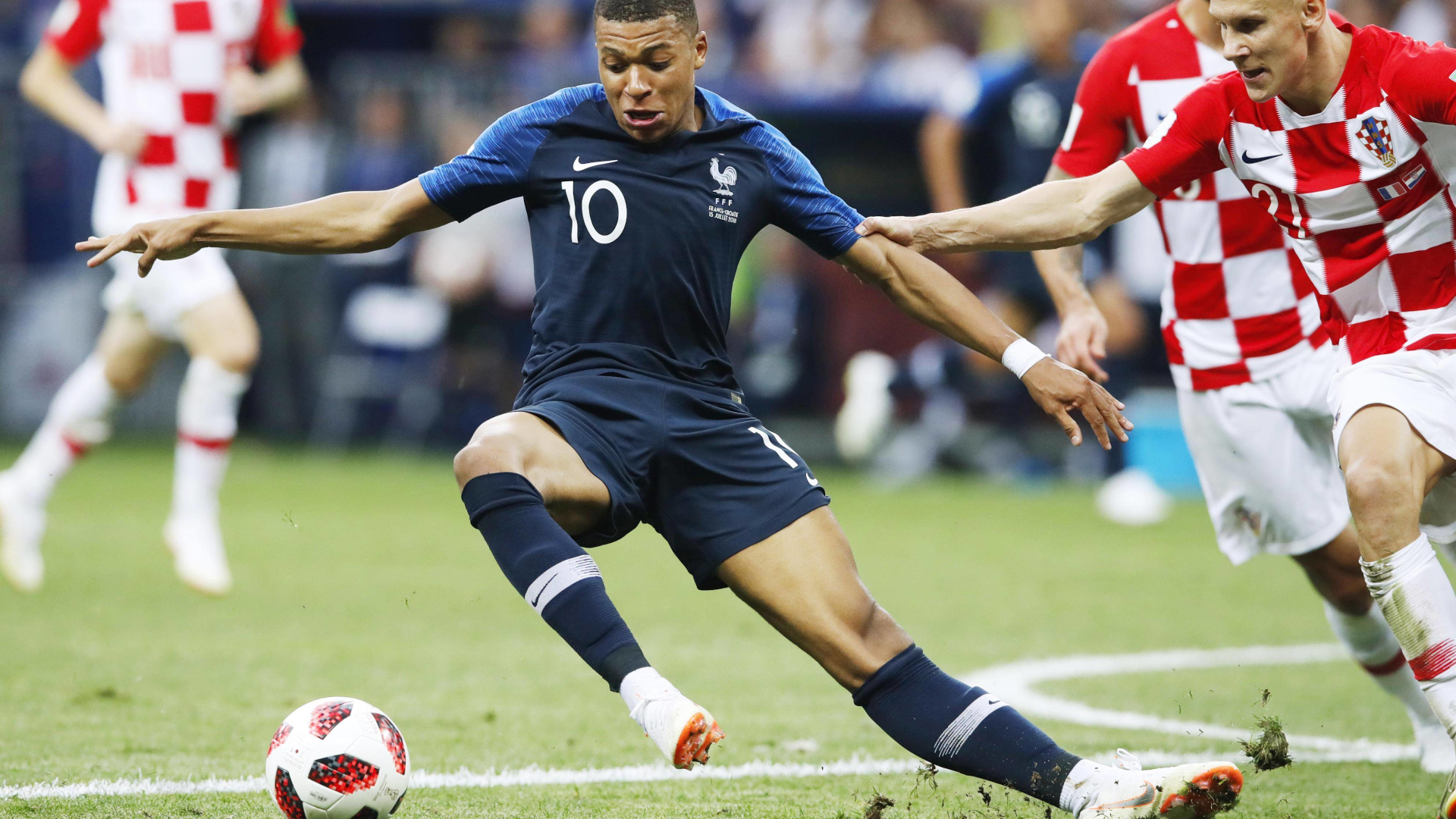 ONLY GERMANY World Cup Final 2018 France vs Croatia Kylian Mbappe Domagoj Vida 15072018