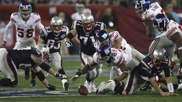 Super Bowl XLII, New England Patriots v New York Giants, 2008, NFL