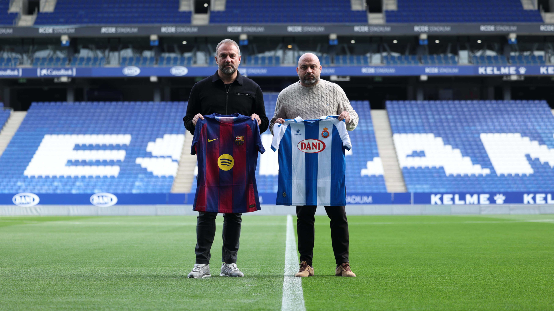 Manolo González, RCD Espanyol, Hansi Flick, FC Barcelona, Derbi