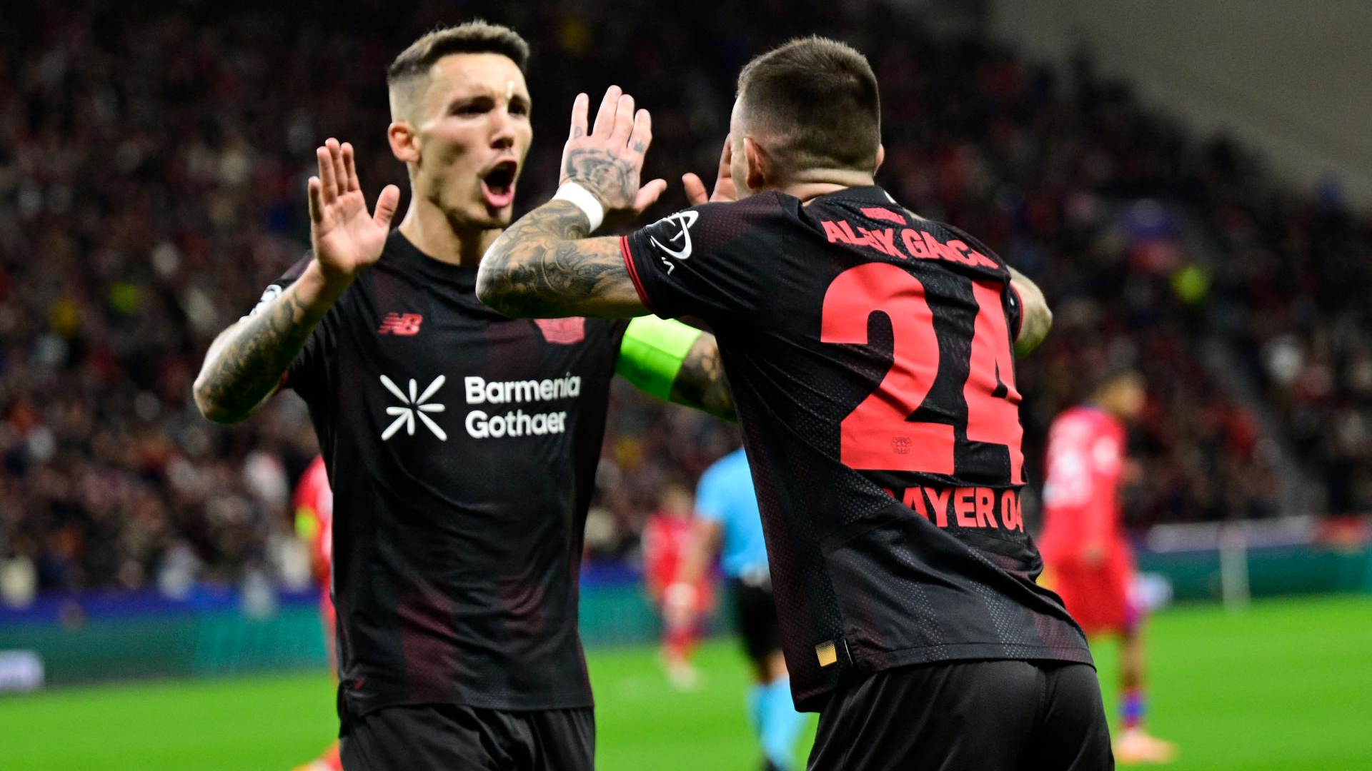 Alejandro Grimaldo Aleix Garcia Bayer Leverkusen 2025