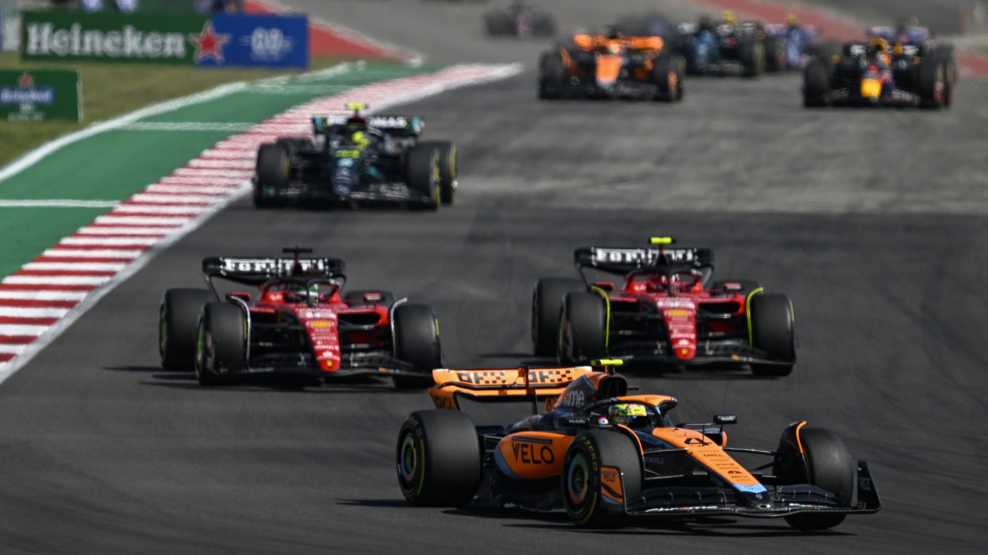 Formel 1 Norris Leclerc Sainz GP Austin 221023