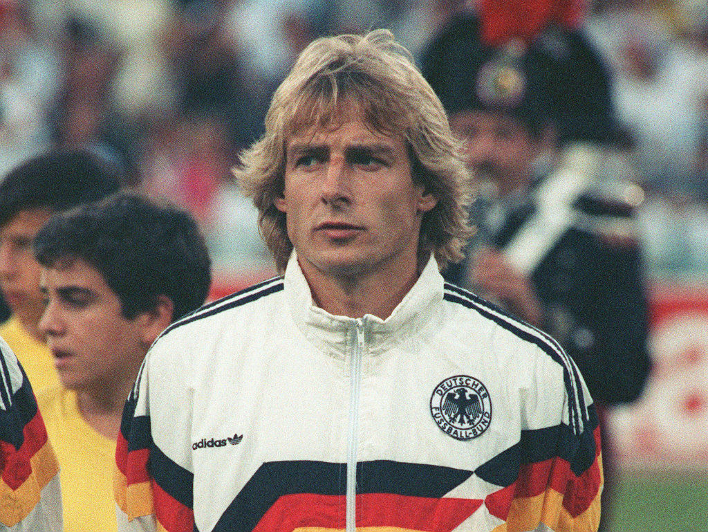 Klinsmann con la nazionale tedesco-occidentale al vittorioso campionato del mondo 1990