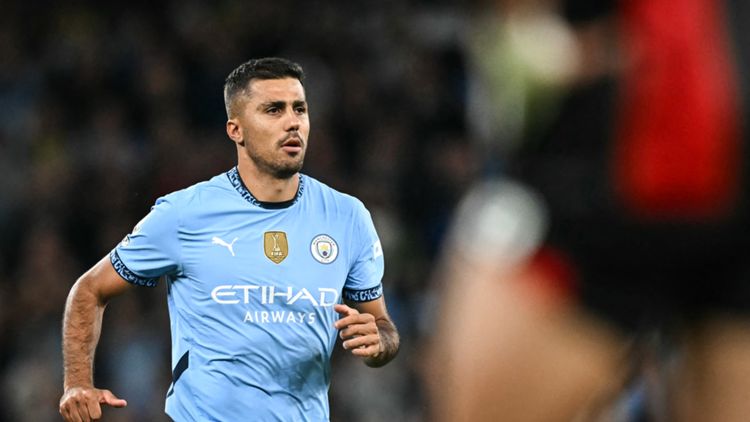 Rodri in campo con il Manchester City