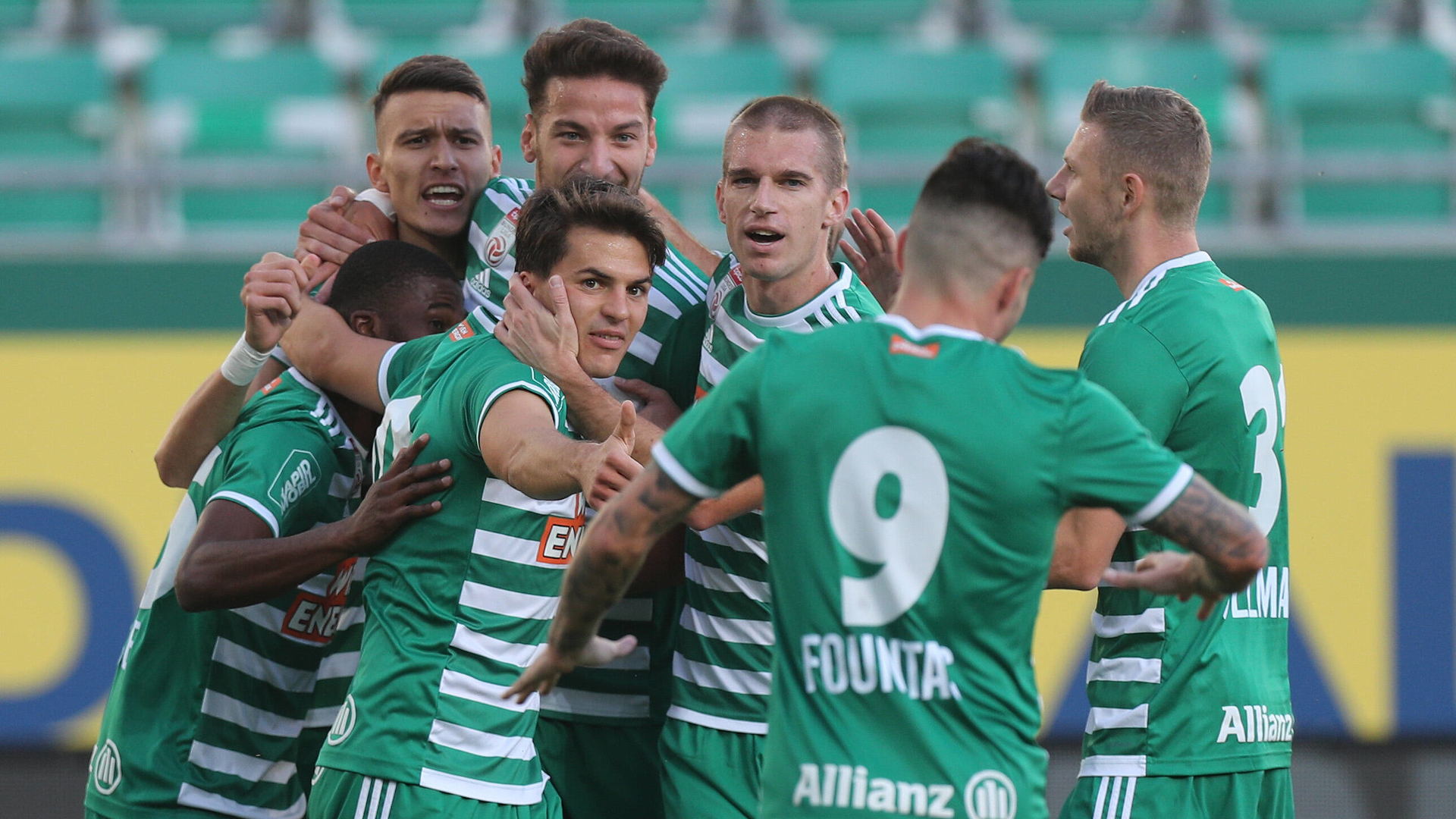 ONLY GERMANY Rapid Wien vs LASK celebration 04102020