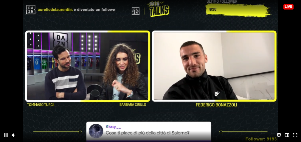 Bonazzoli a DAZN Talks