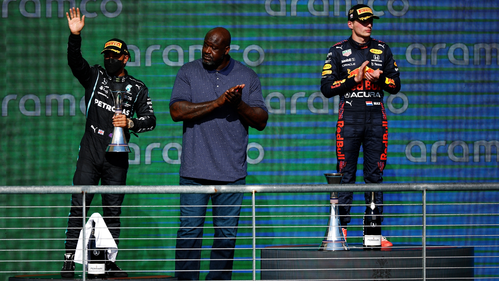 Shaquille O'Neal Lewis Hamilton Max Verstappen Fórmula 1 GP Estados Unidos Circuito de las Américas Austin