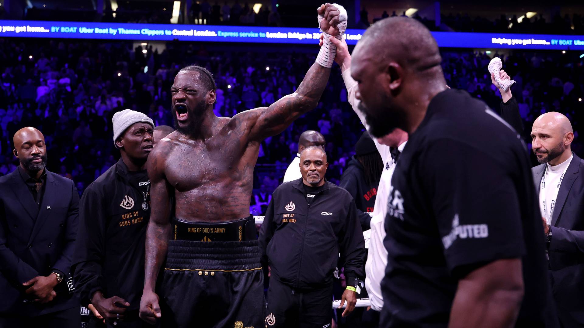 Deontay Wilder celebrates Derek Chisora win_04042026