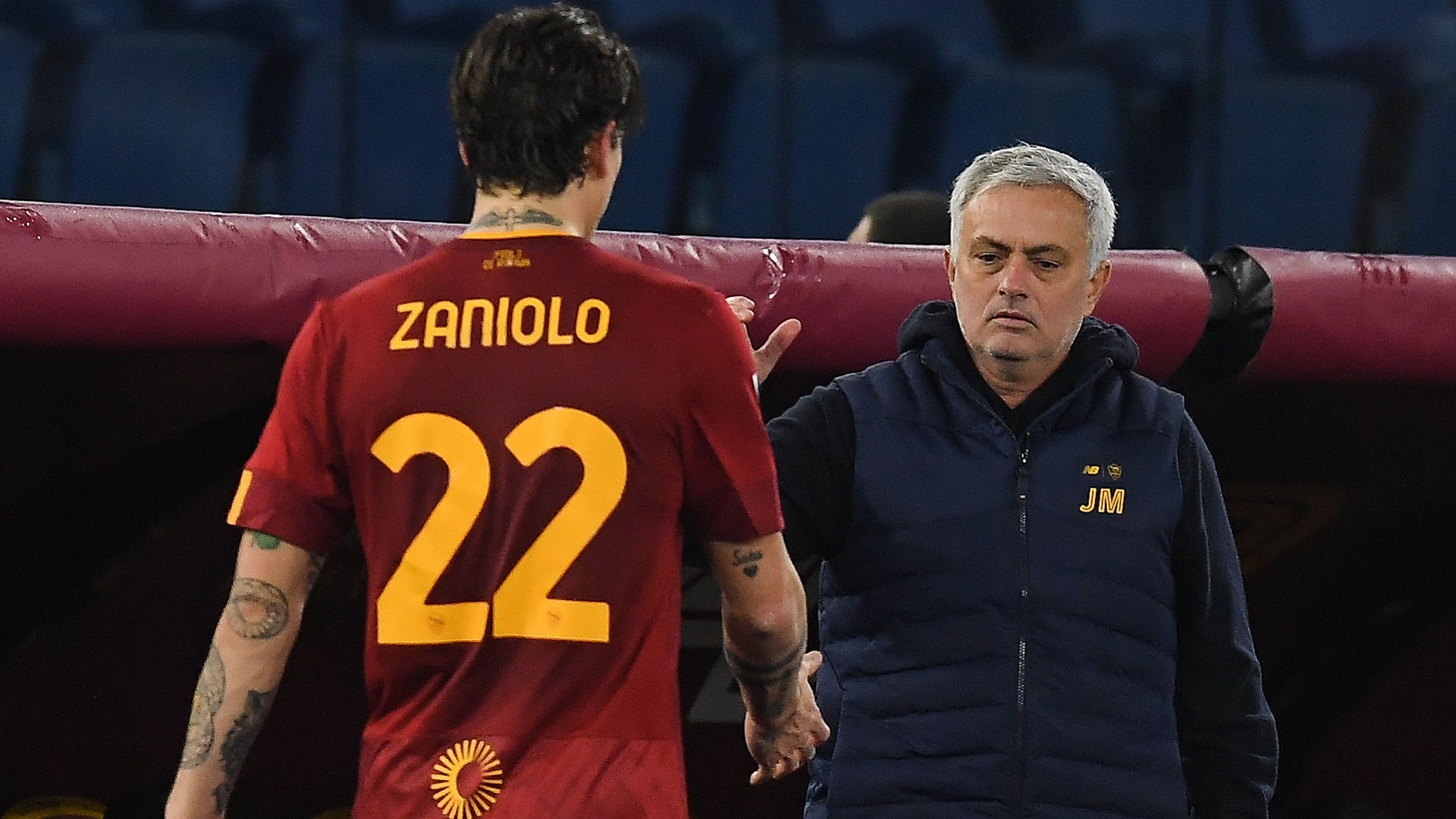 20230112-Roma-Jose-Mourinho-Nicolo-Zaniolo