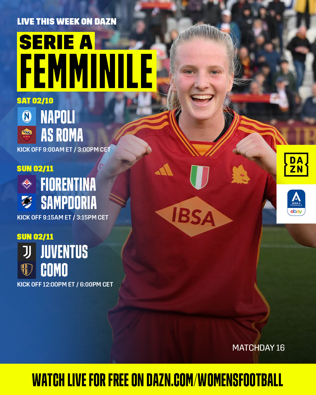 Serie A Weekend Schedule