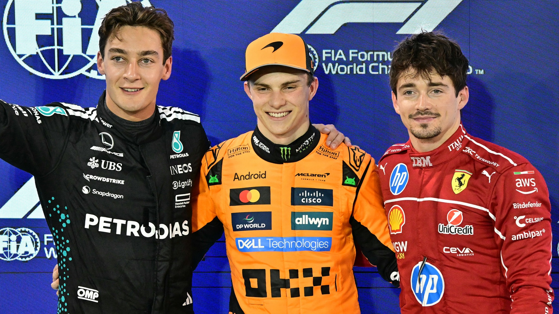 2025-04-12 Piastri Russell Leclerc F1 Formula 1