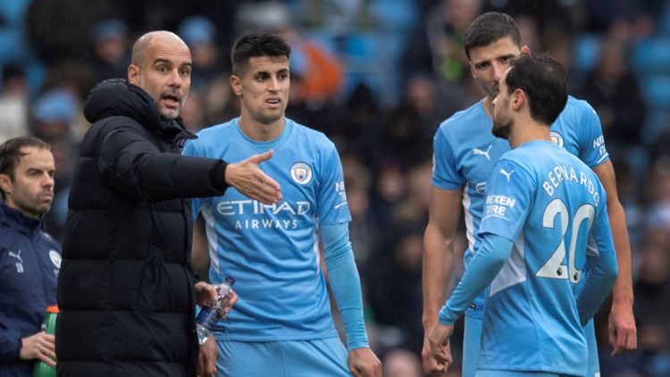 Manchester City Guardiola Silva Dias Cancelo Premier League 11122021