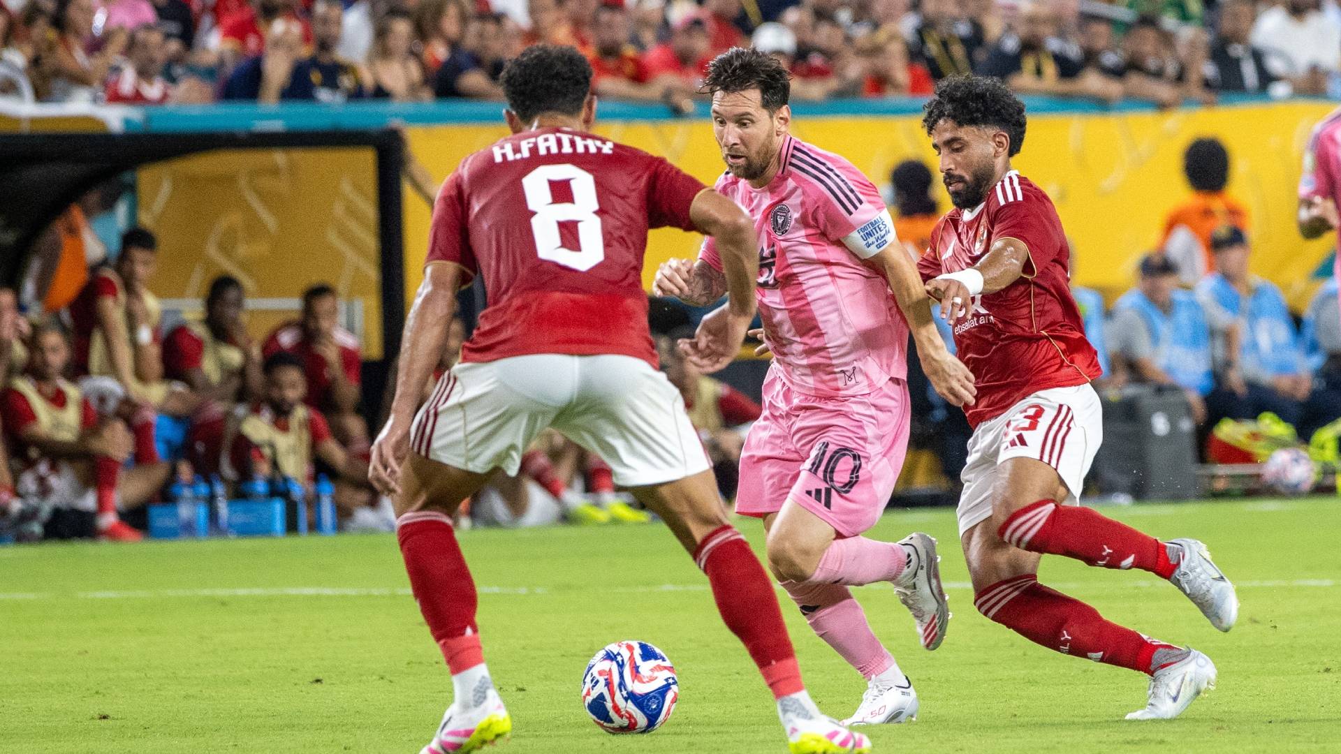 ionel Messi of Inter Miami in action during the FIFA Club World Cup opening match between Al Ahly SC