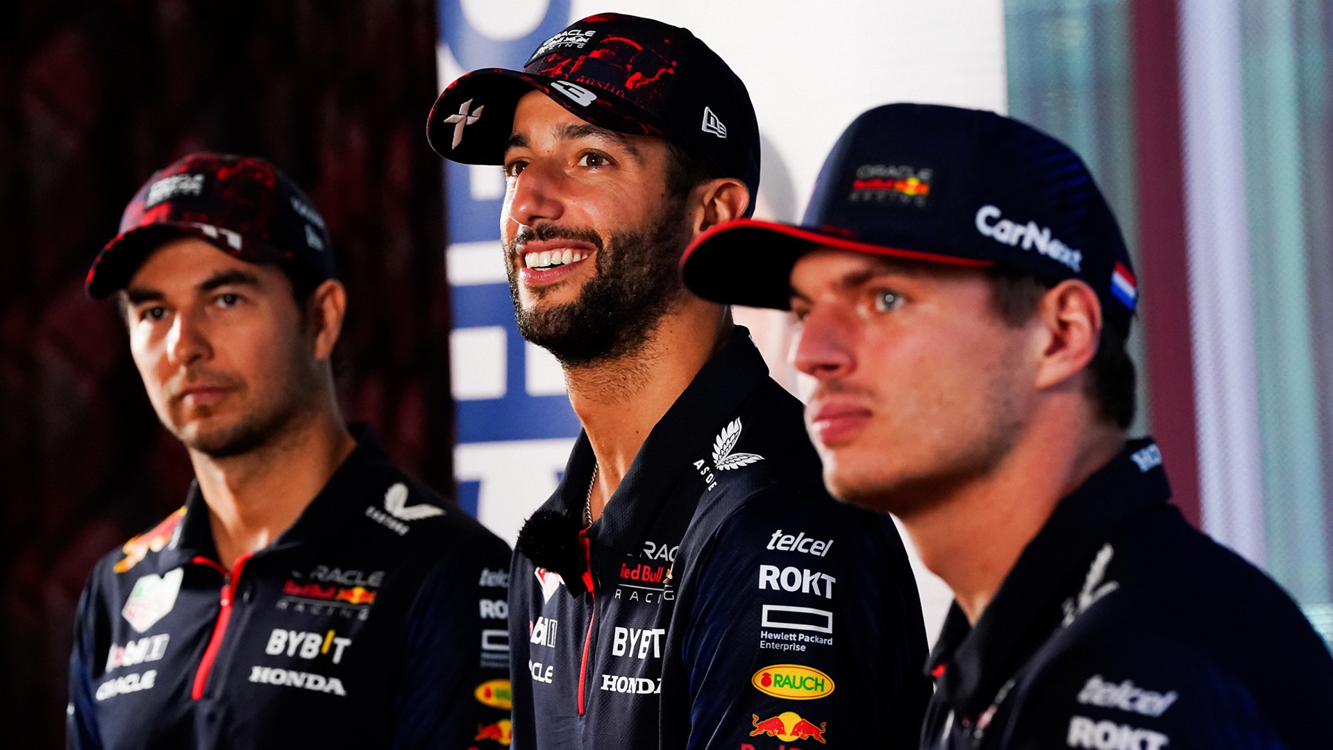 2023-10-30 Verstappen Perez Ricciardo Red Bull F1 Formula 1