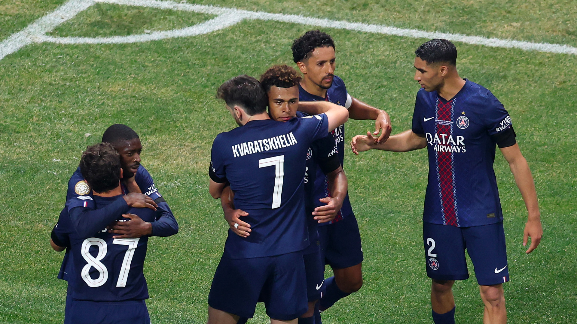 L'esultanza di squadra del PSG al Mondiale per Club FIFA 2025