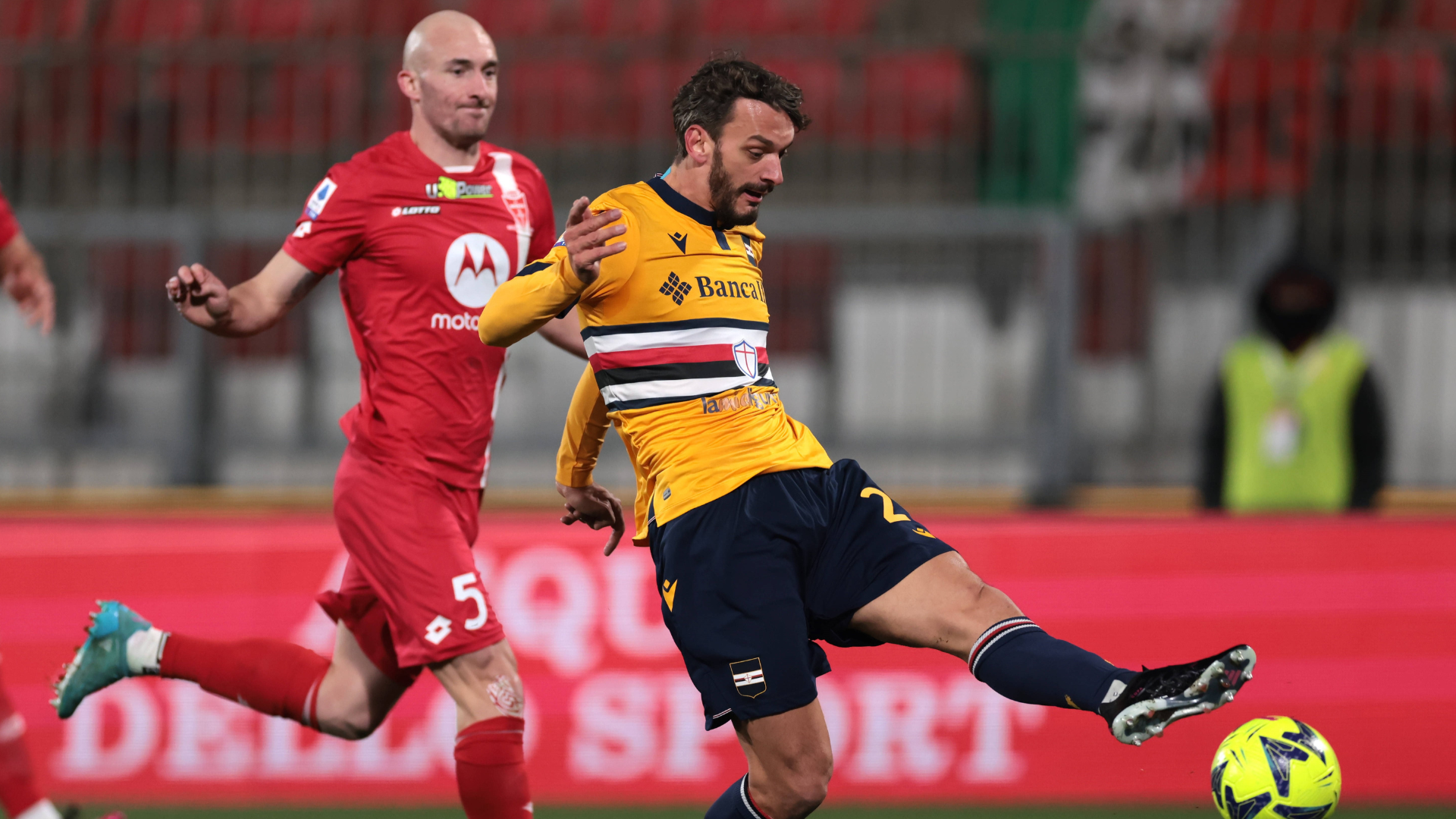 Gabbiadini e Caldirola in Monza-Sampdoria di Serie A