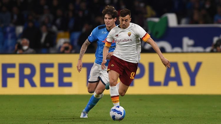 Serie A 2021-22, Stephan El Shaarawy in Napoli-Roma 1-1