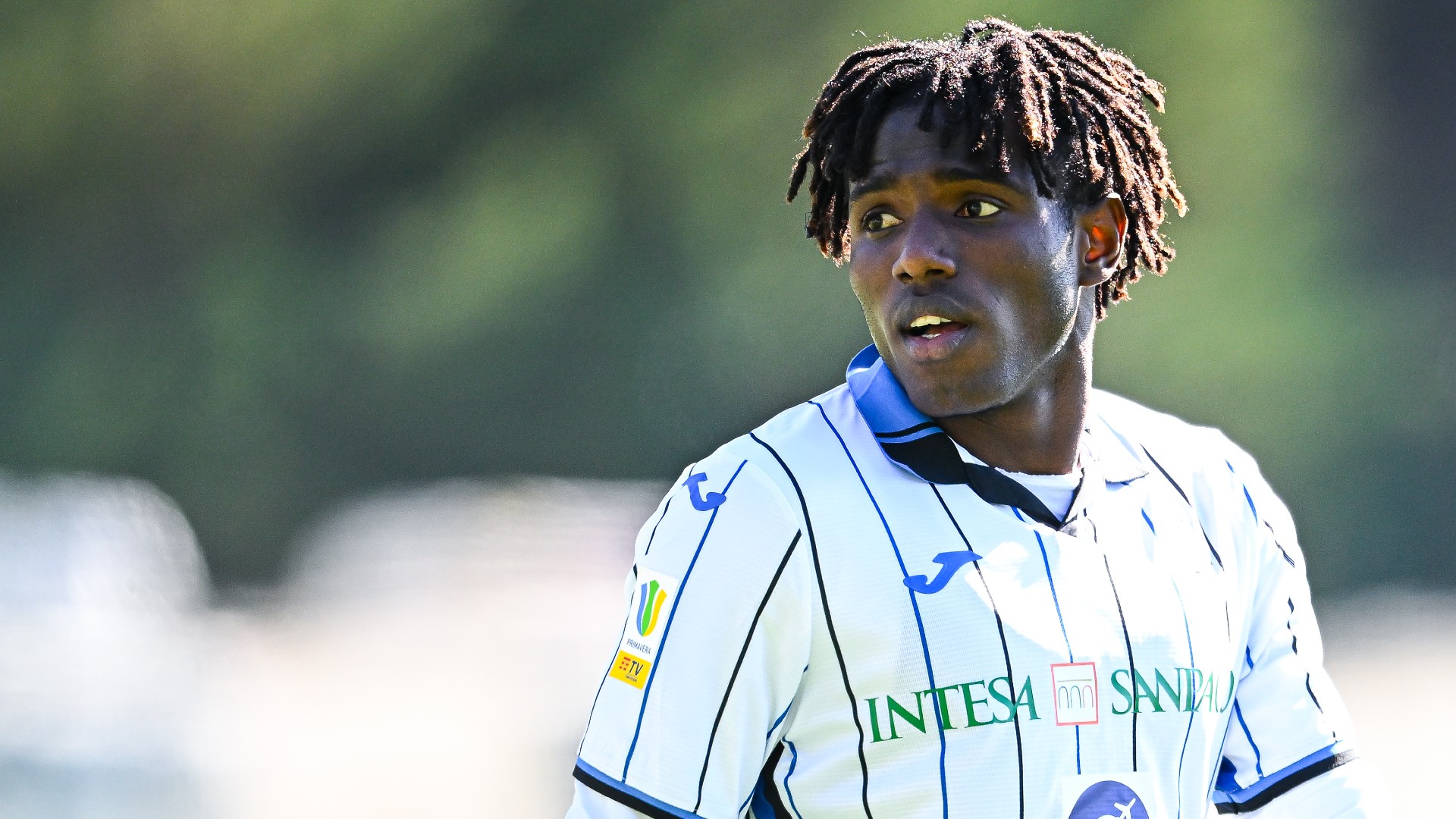 Moustapha Cissé con la maglia dell'Atalanta