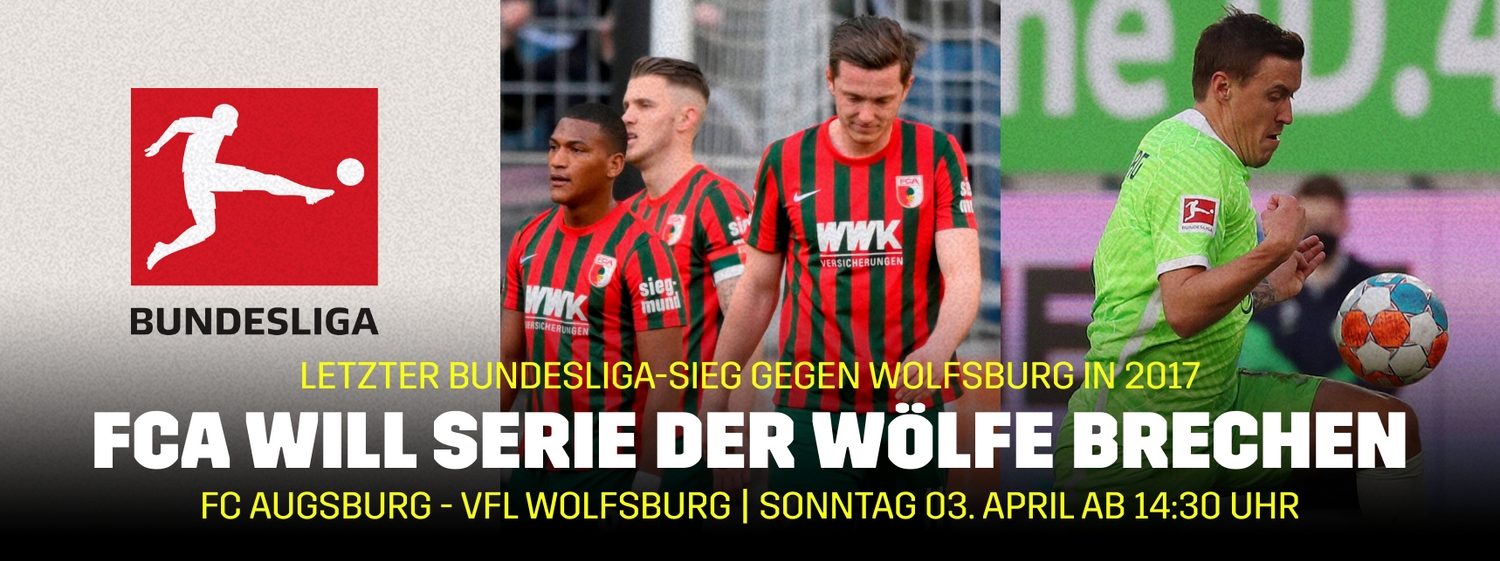 Banner Bundesliga FC Augsburg VfL Wolfsburg
