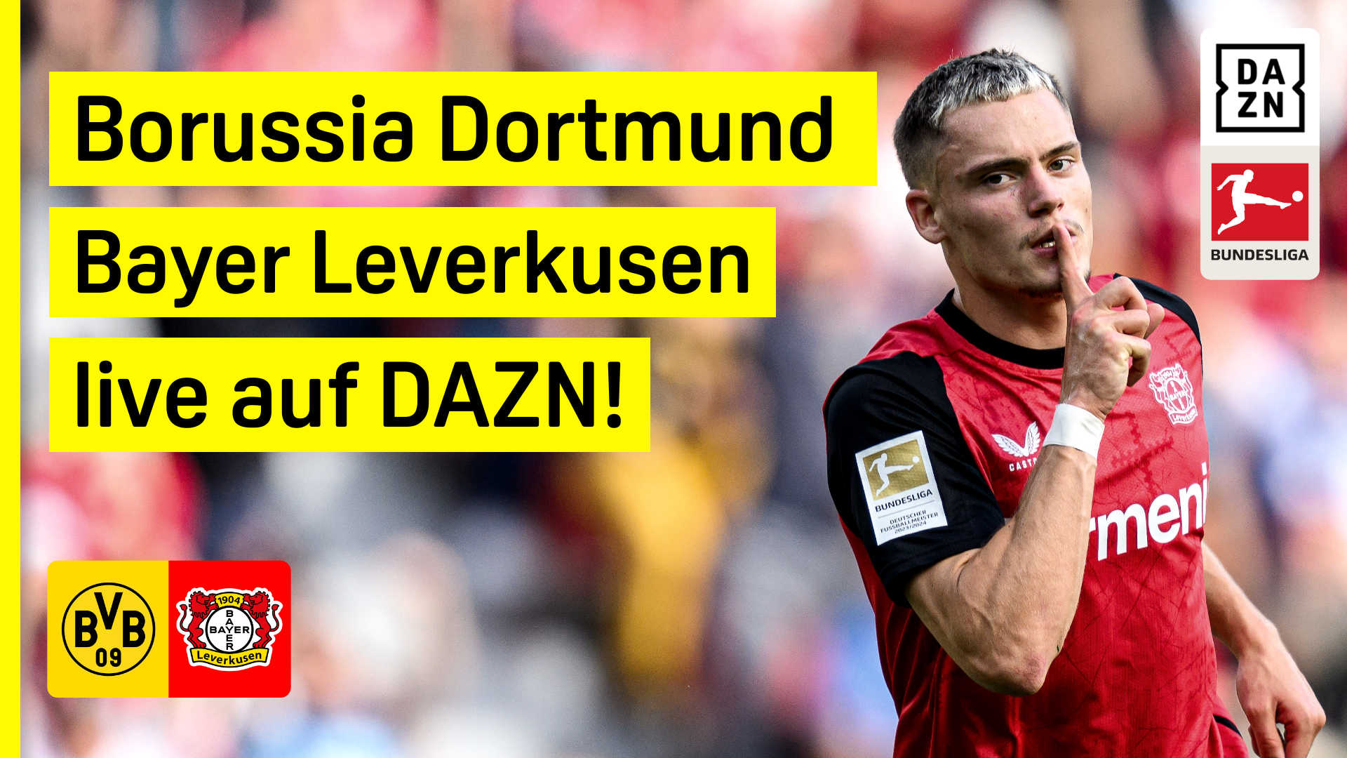 BVB Borussia Dortmund Bayer Leverkusen Bundesliga DAZN Header
