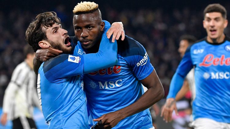 SSC Neapel Victor Osimhen Khvicha Kvaratskhelia Serie A 13012023