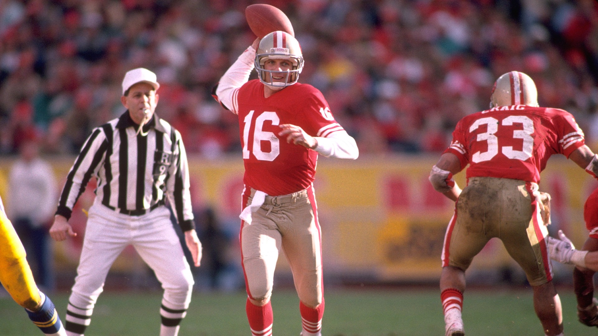 Joe Montana Quarterback dei San Francisco 49ers