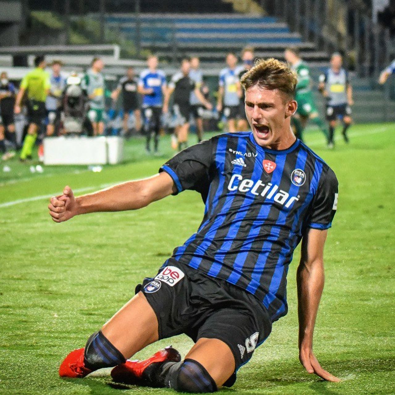 Esultanza Lorenzo Lucca vs Monza, Serie B 2021-2022, DAZN Italia