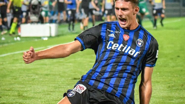 Esultanza Lorenzo Lucca vs Monza, Serie B 2021-2022, DAZN Italia