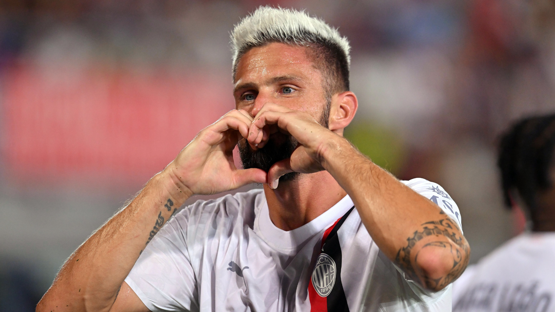 Olivier Giroud esultanza Milan 2023 2024