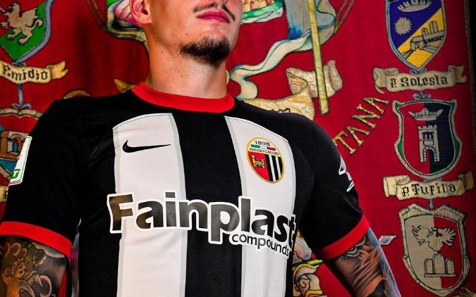 Prima maglia Ascoli 2023-2024, DAZN News Italia, Serie BKT