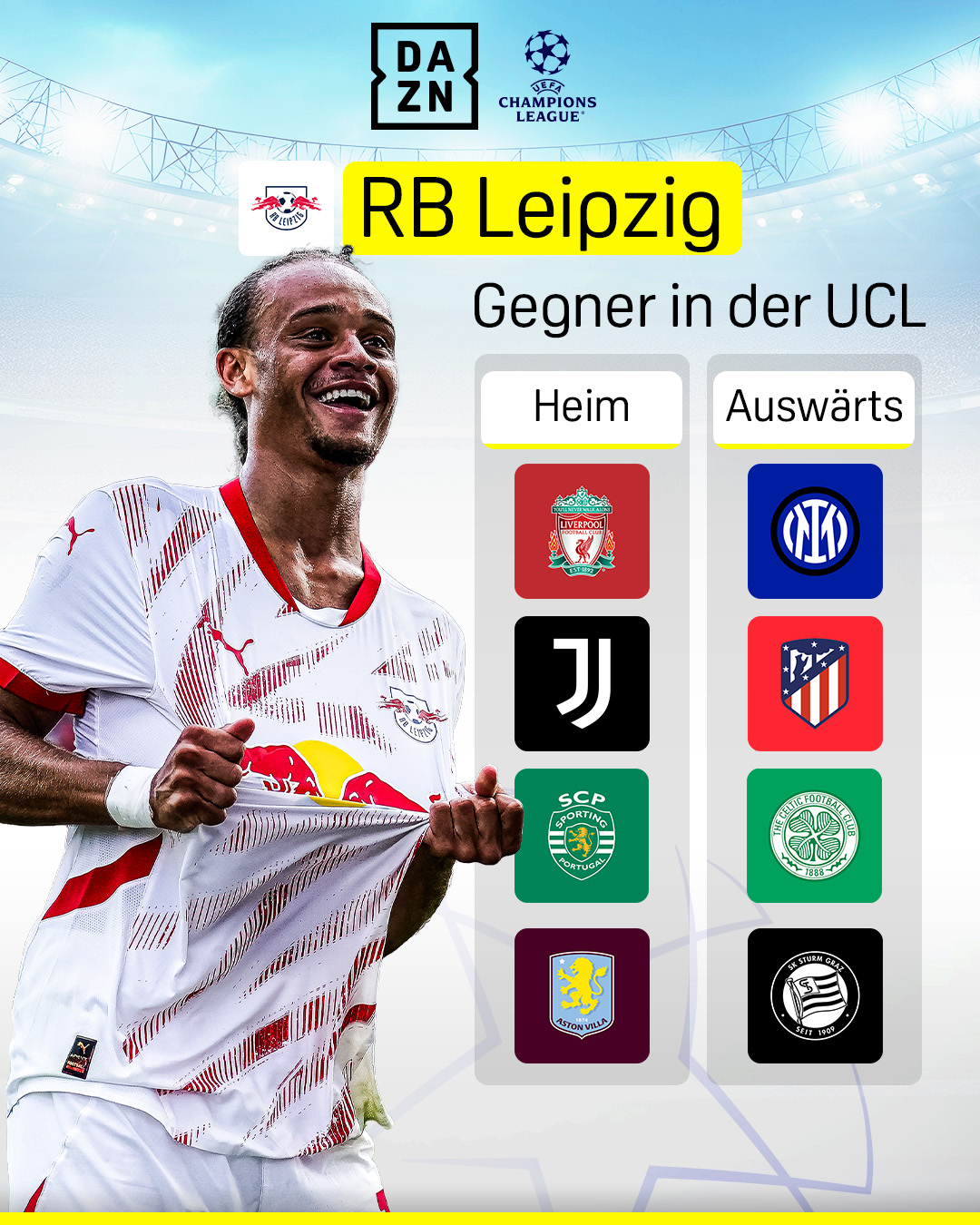 RB Leipzig Gegner Ligaphase UEFA Champions League