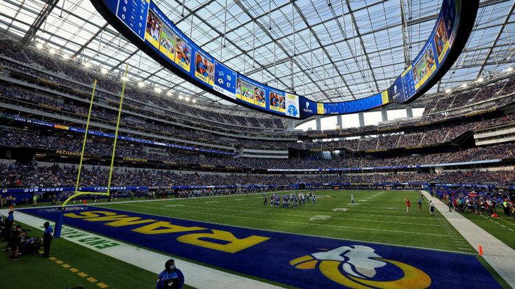 SoFi Stadium Inglewood durante partita dei Rams in NFL