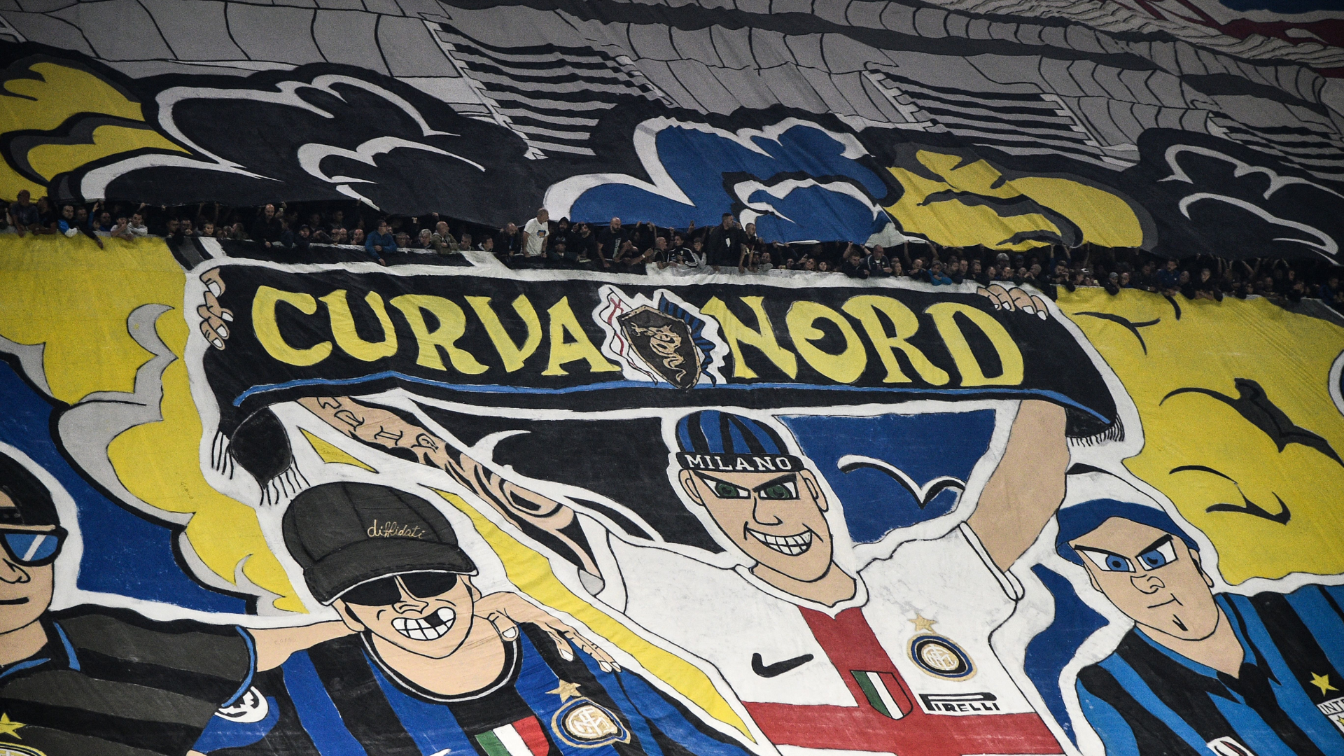 Curva dei tifosi Inter Derby della Madonnina