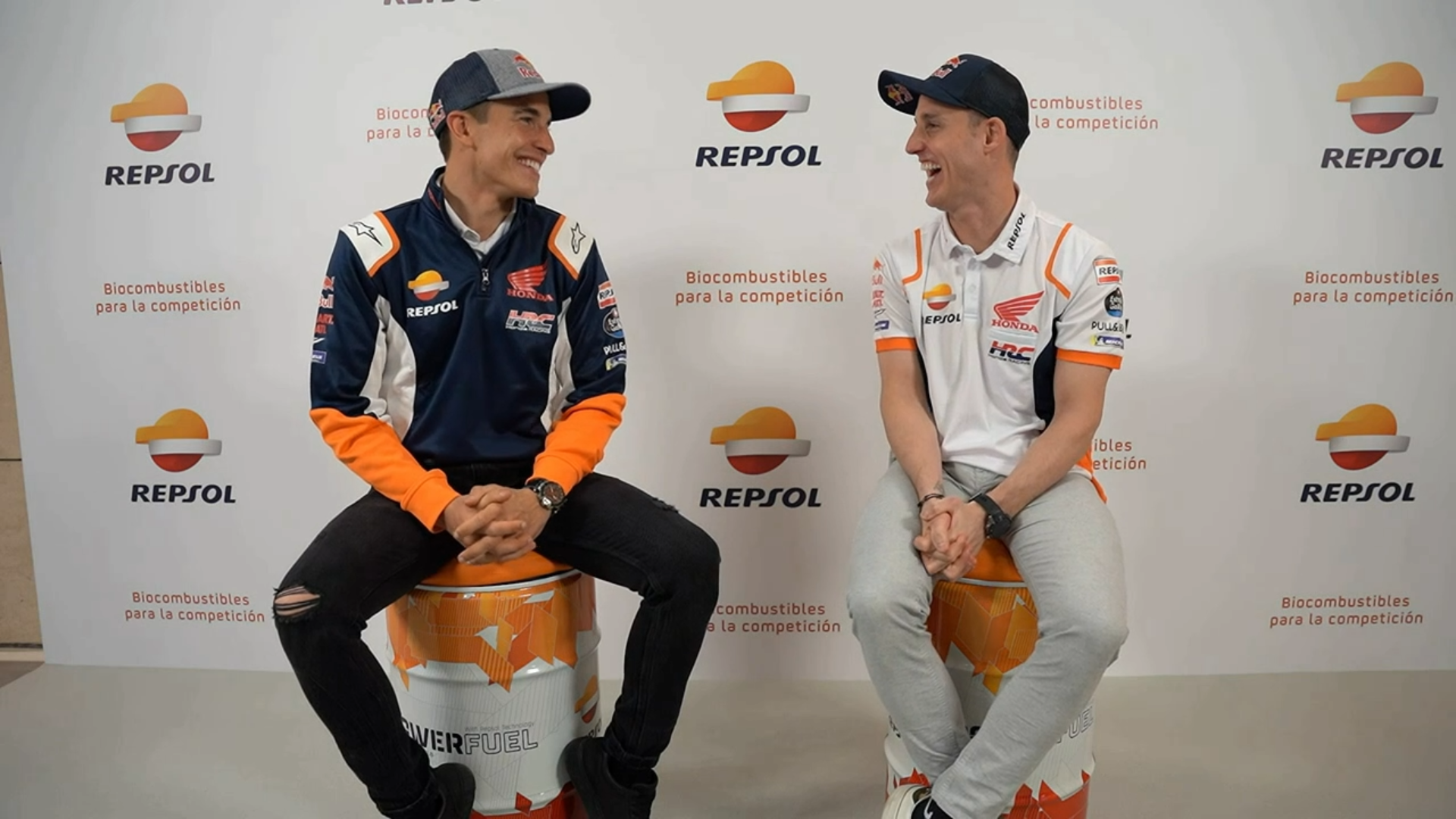 Marc Márquez, Pol Espargaró, HRC Repsol, 24 febrero 2022