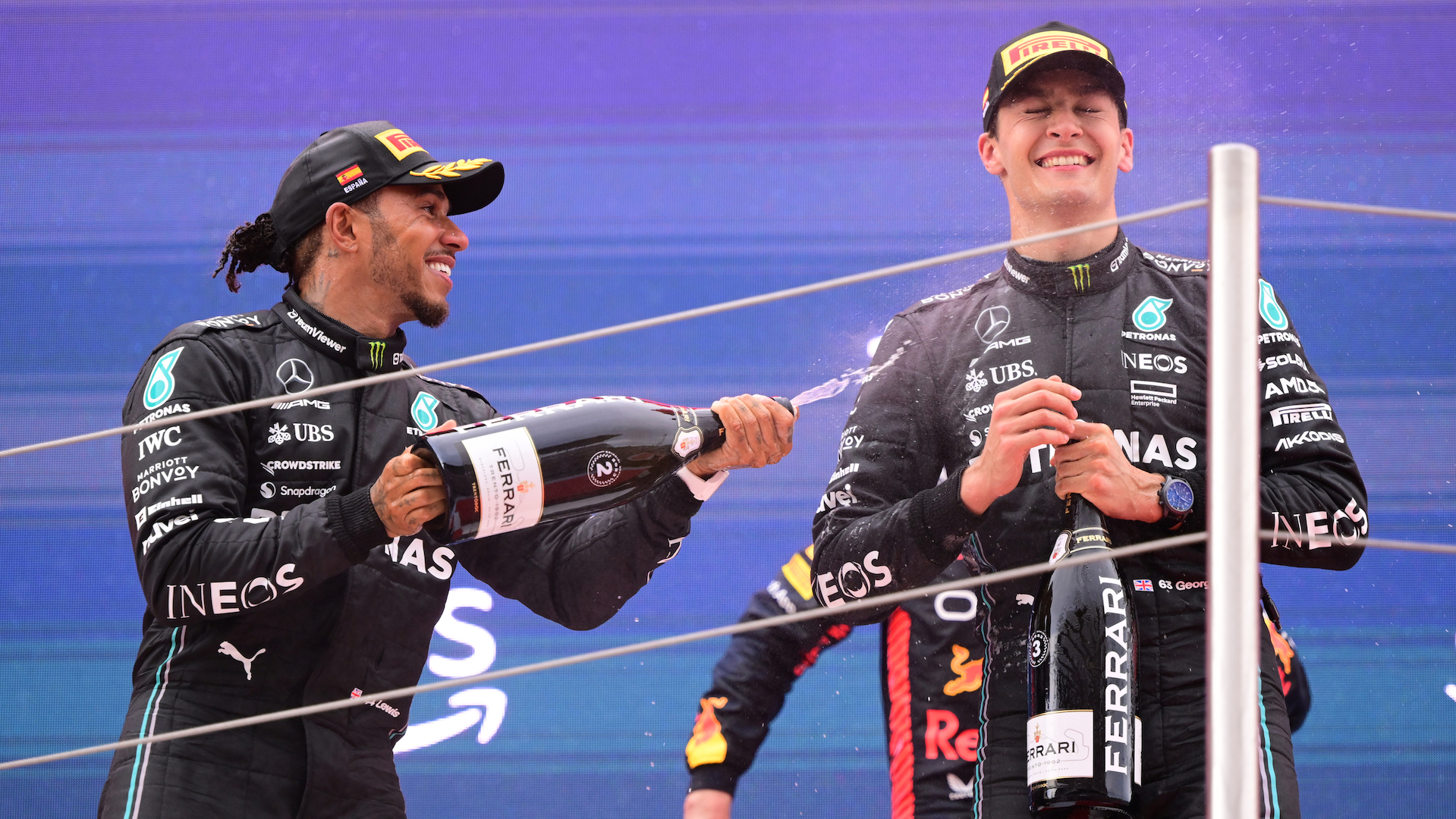 Lewis Hamilton, George Russell, Mercedes, GP España, F1