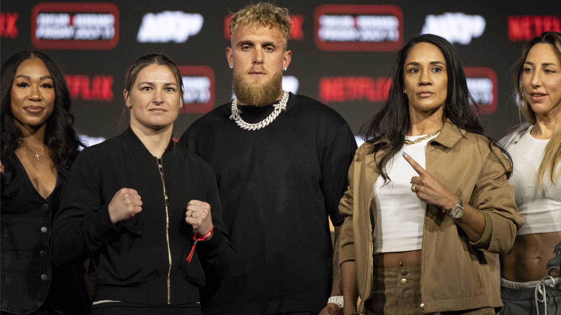 Katie Taylor and Amanda Serrano at launch press conference_10042025