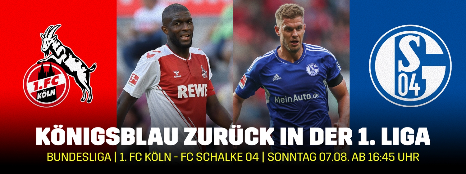 DAZN Banner 1. FC Köln Schalke 04