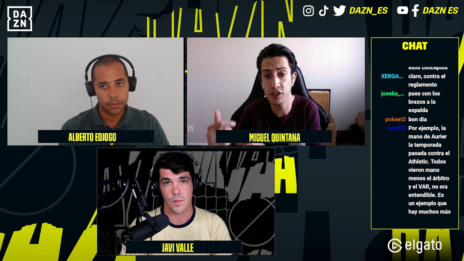 Alberto Edjogo, Miguel Quintana, Javi Valle, Twitch, LaLiga,
